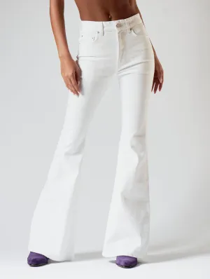 CAROLE BELL BOTTOM JEANS IN WHITE - Woman