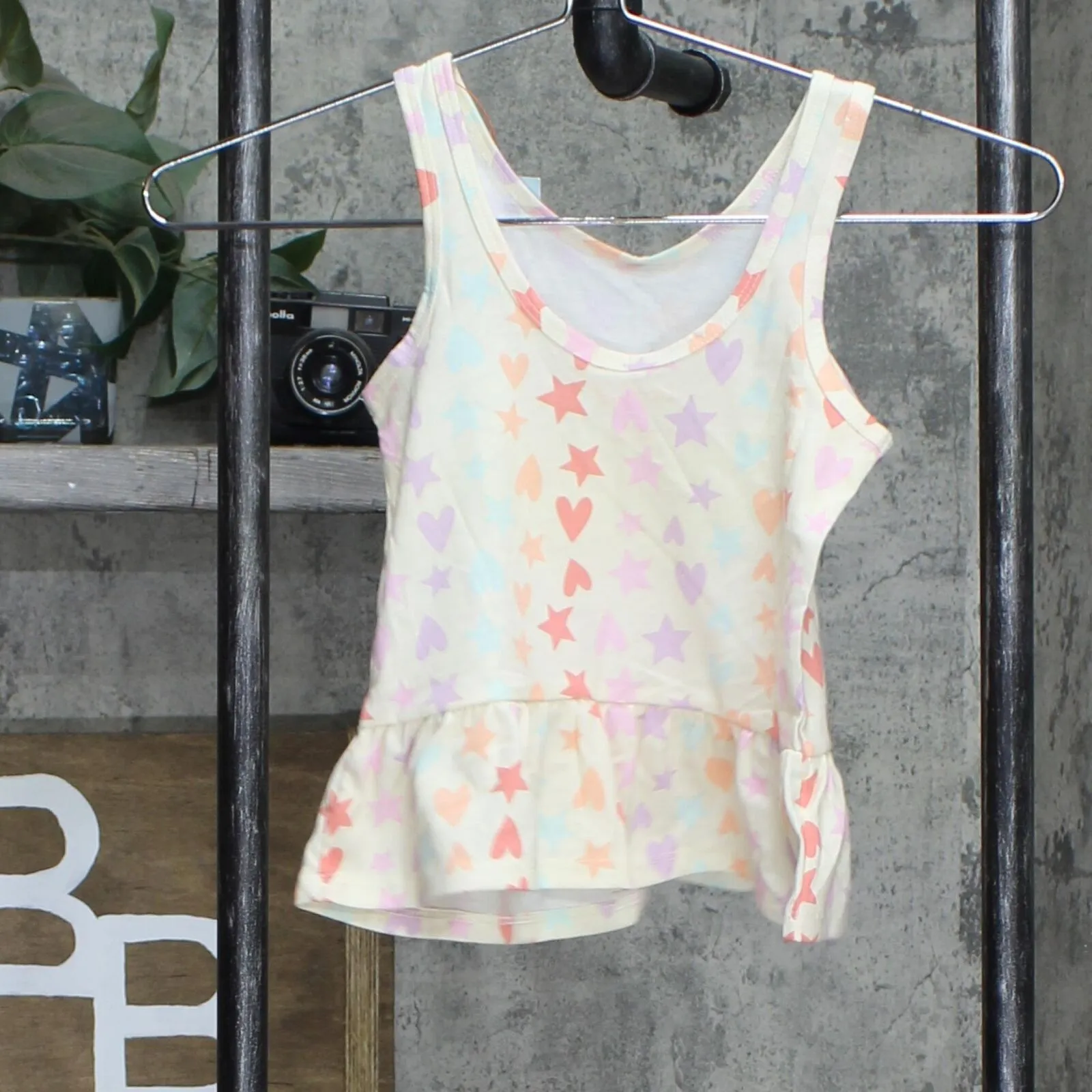 Cat & Jack Toddler Girls' Star & Hearts Peplum Tank Top