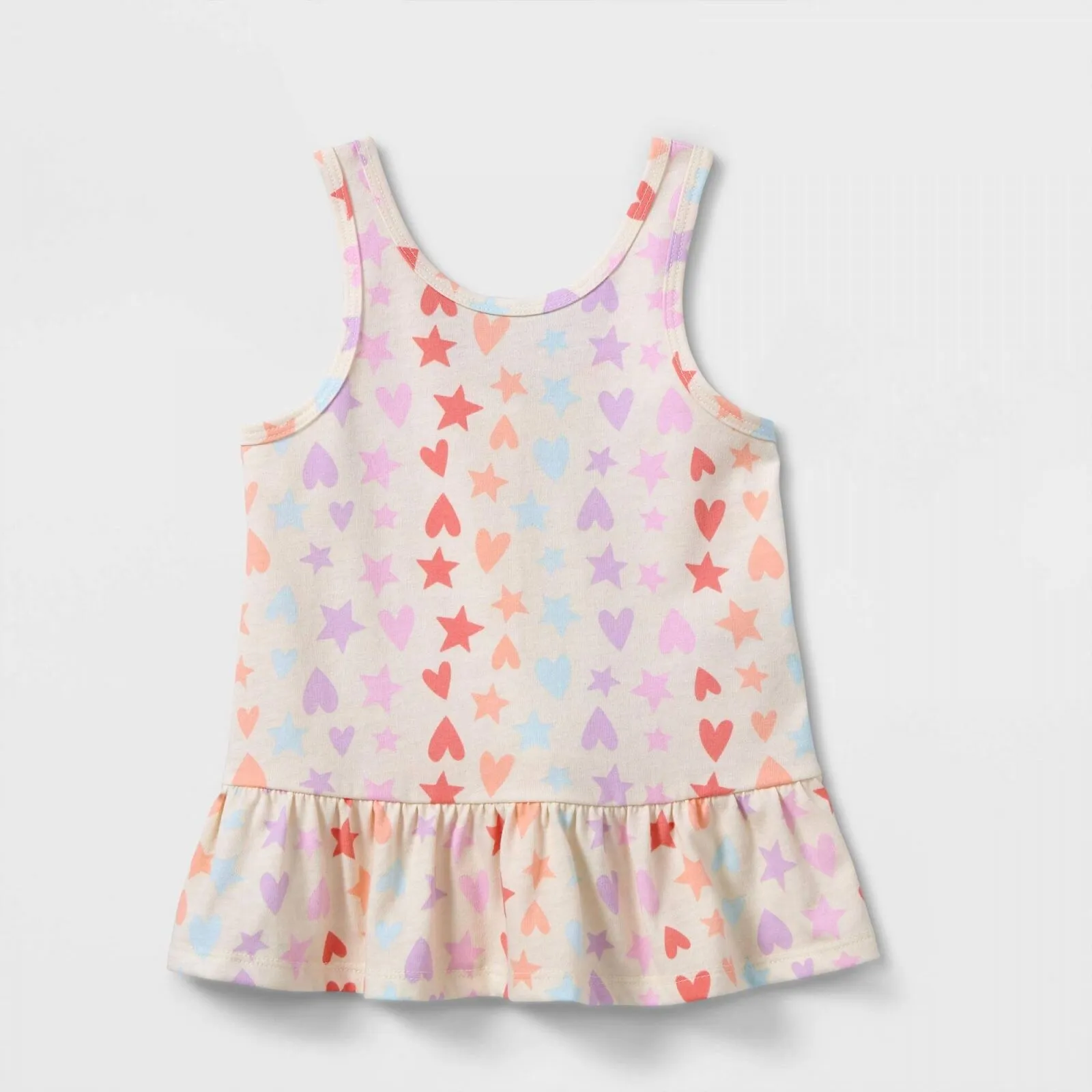 Cat & Jack Toddler Girls' Star & Hearts Peplum Tank Top