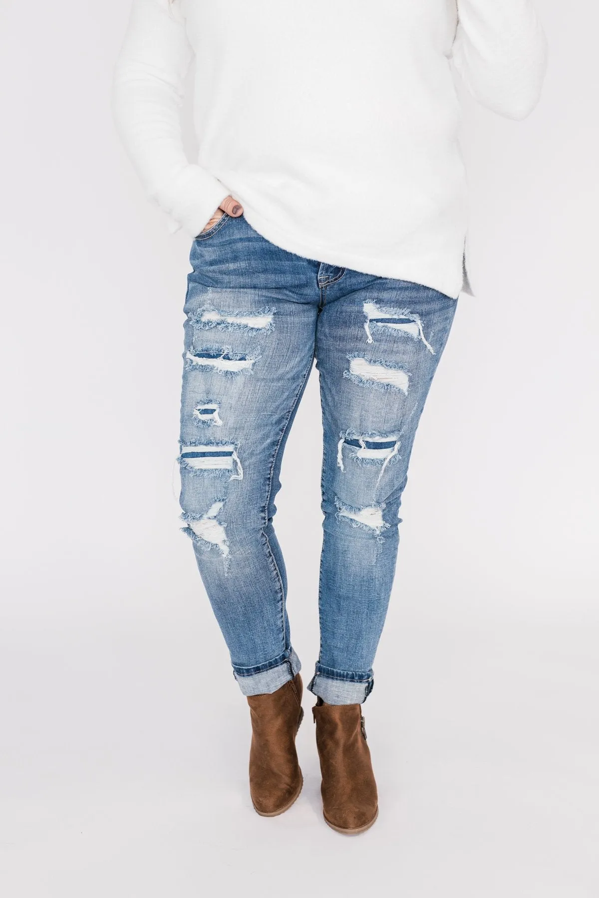 C'est Toi Distressed Skinny Jeans- Ophelia Wash