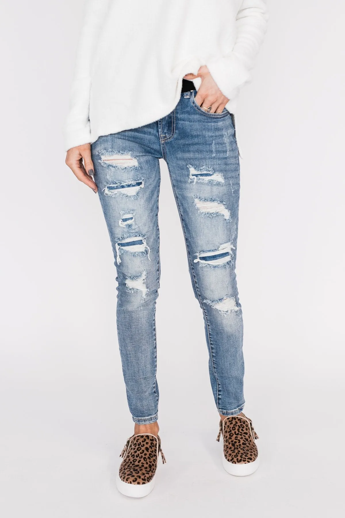 C'est Toi Distressed Skinny Jeans- Ophelia Wash