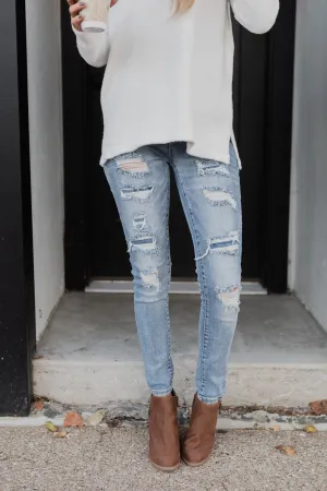 C'est Toi Distressed Skinny Jeans- Ophelia Wash