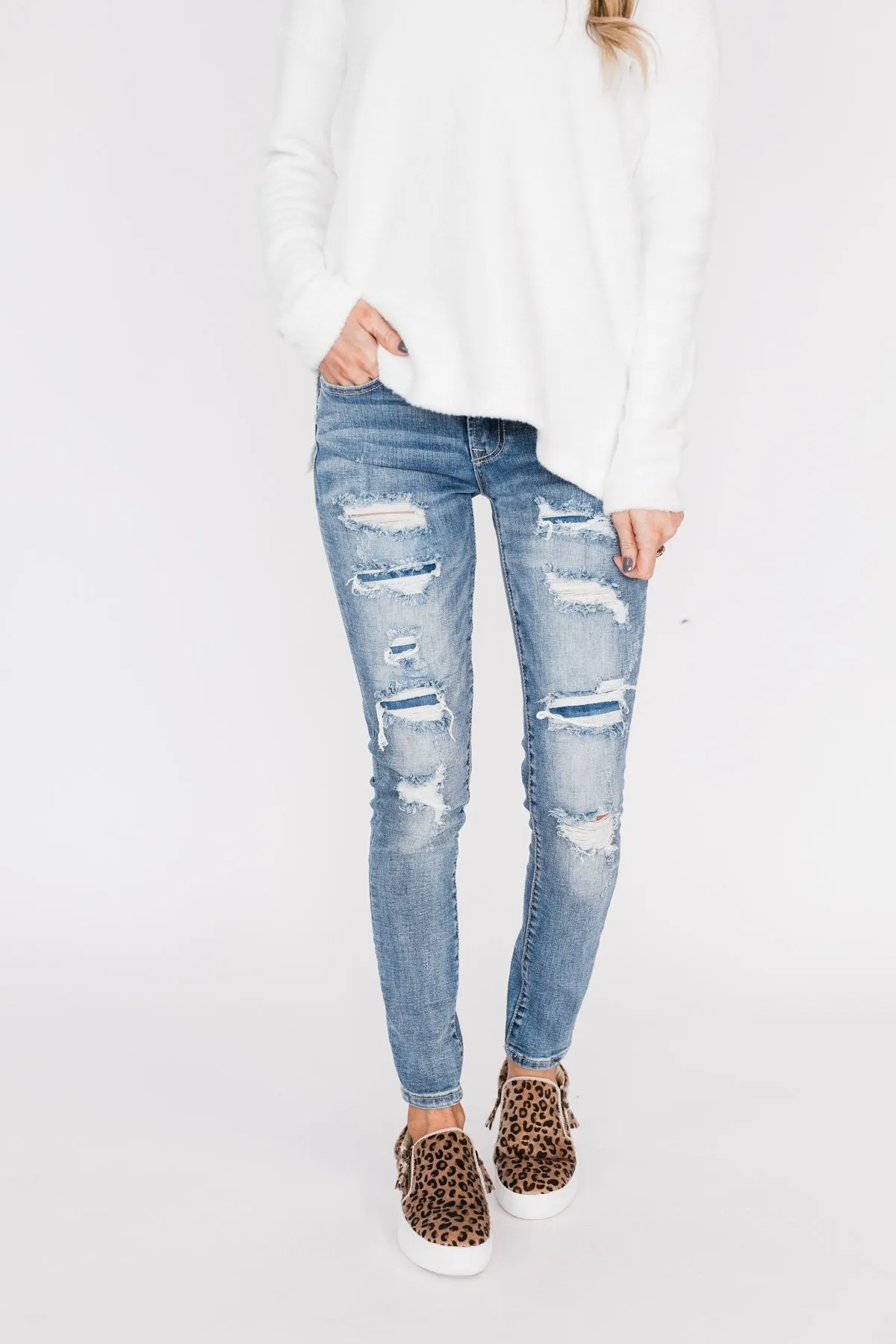 C'est Toi Distressed Skinny Jeans- Ophelia Wash