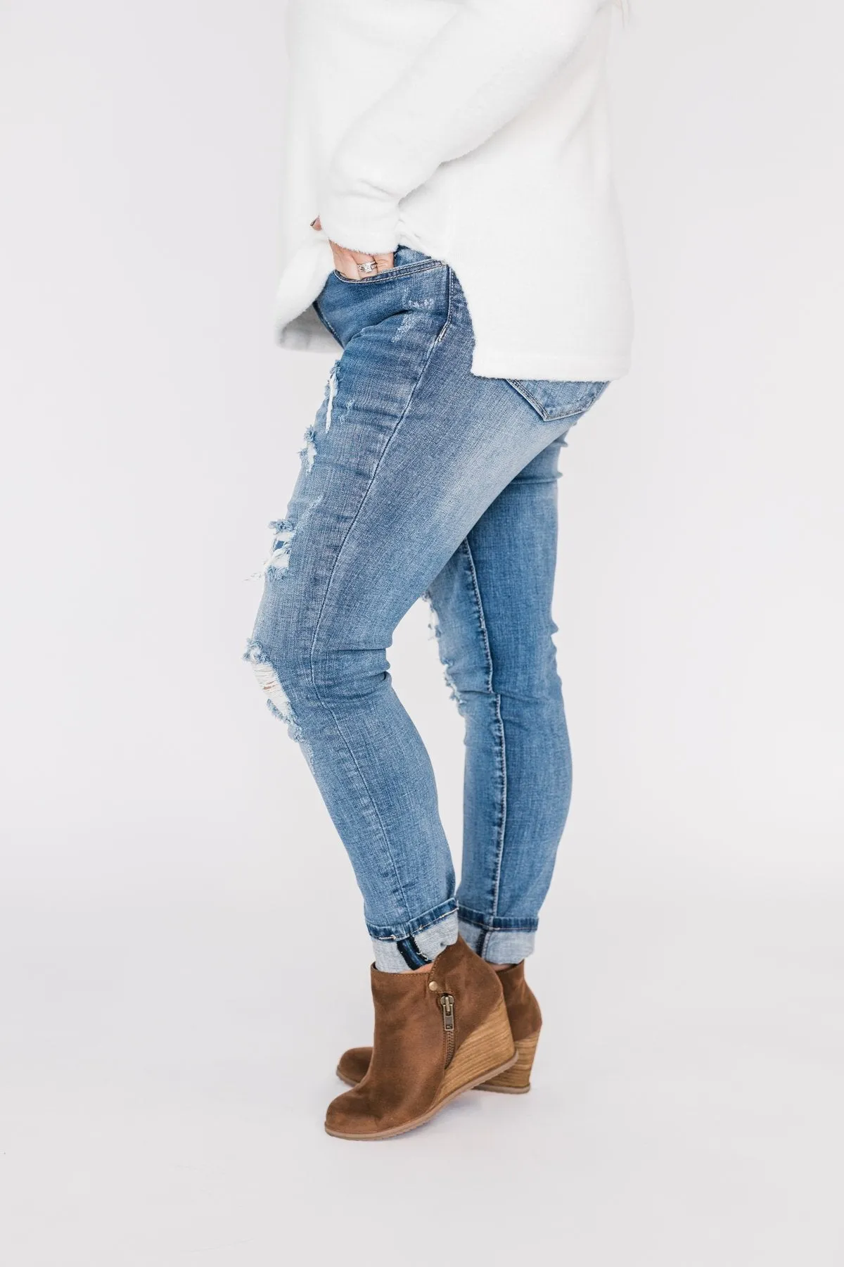 C'est Toi Distressed Skinny Jeans- Ophelia Wash