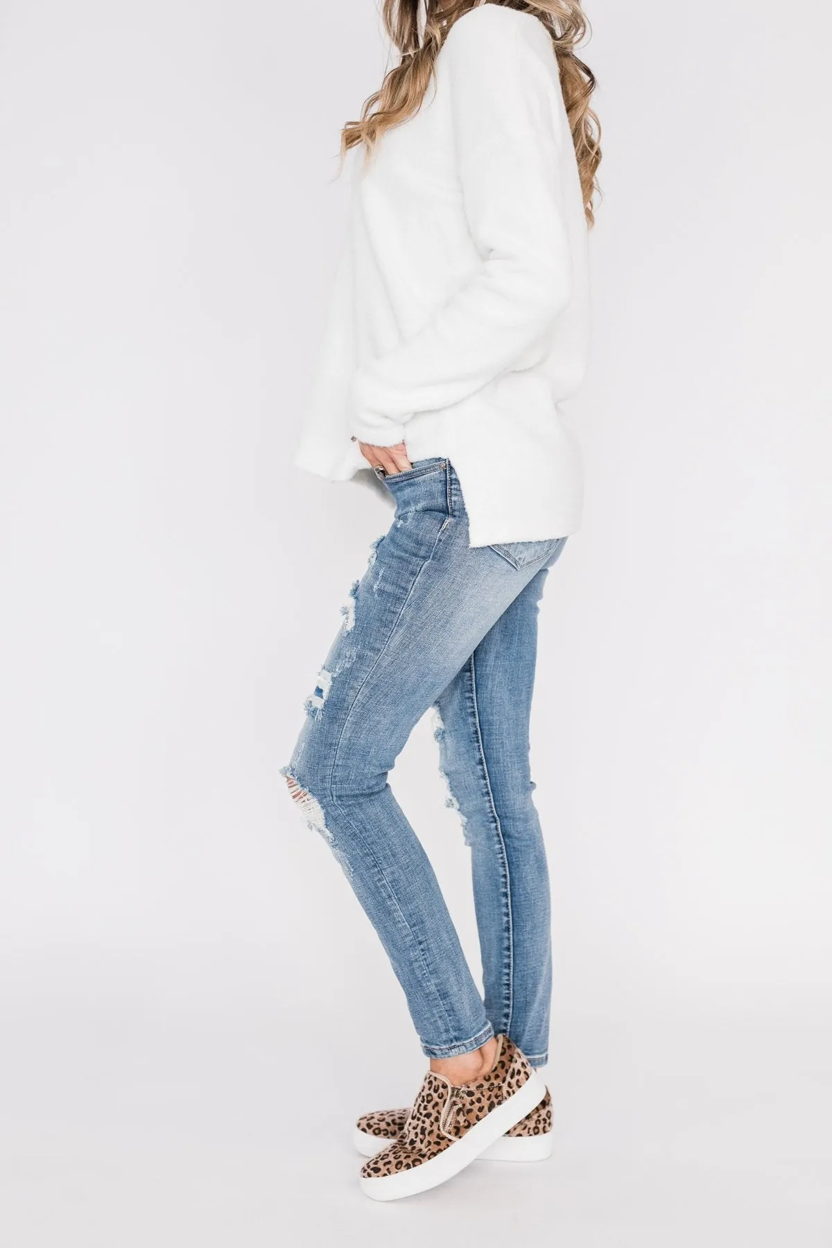 C'est Toi Distressed Skinny Jeans- Ophelia Wash