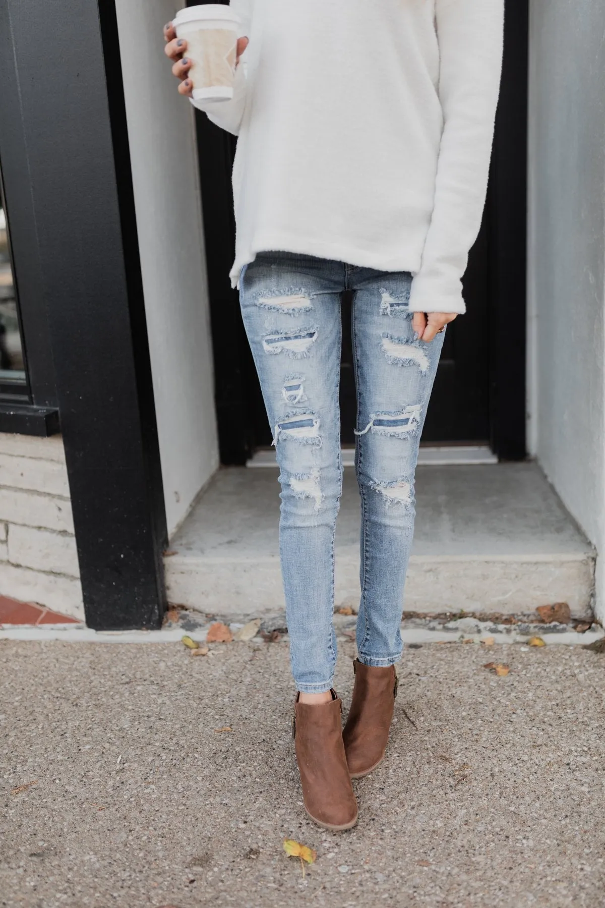 C'est Toi Distressed Skinny Jeans- Ophelia Wash