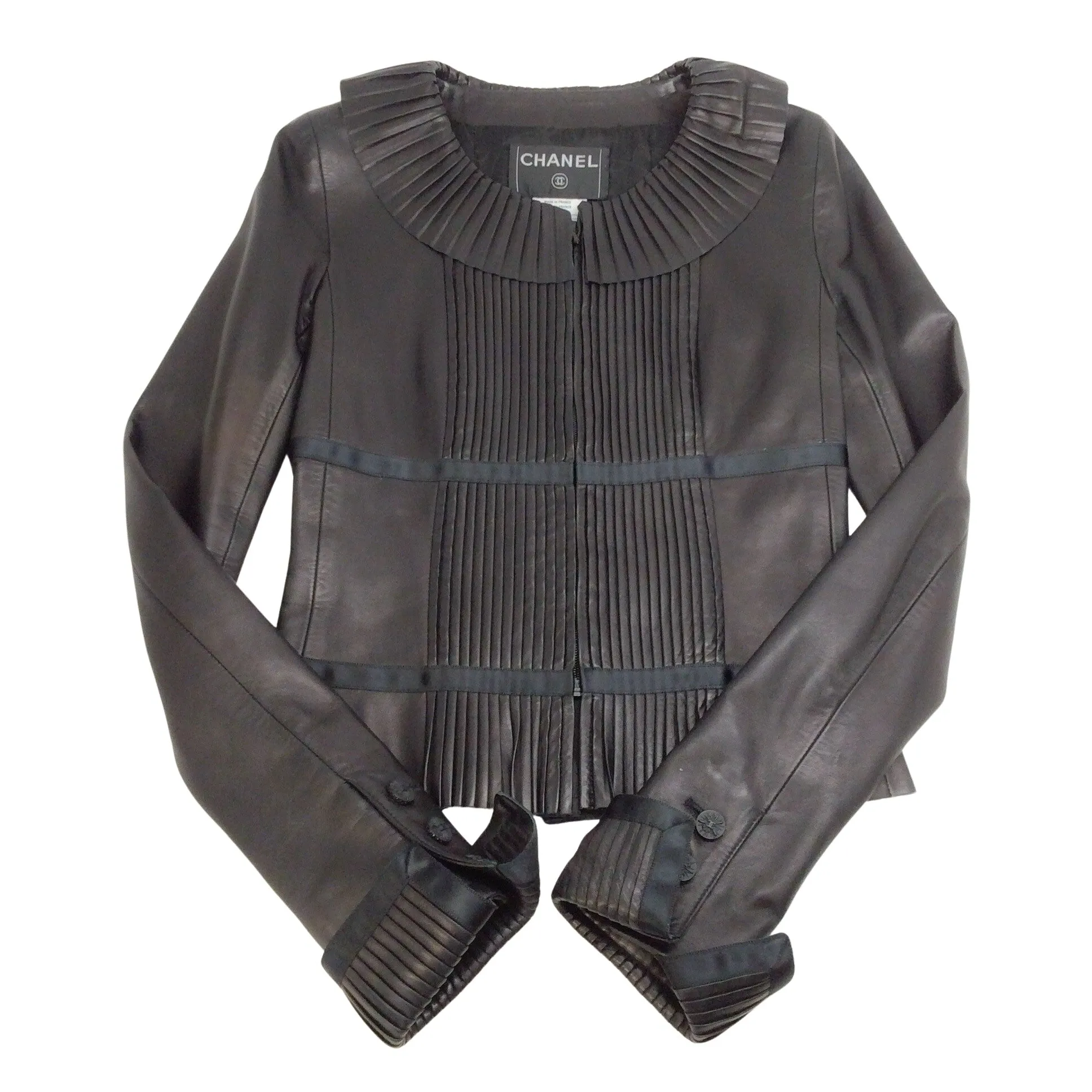 Chanel Black Pleated Jacket