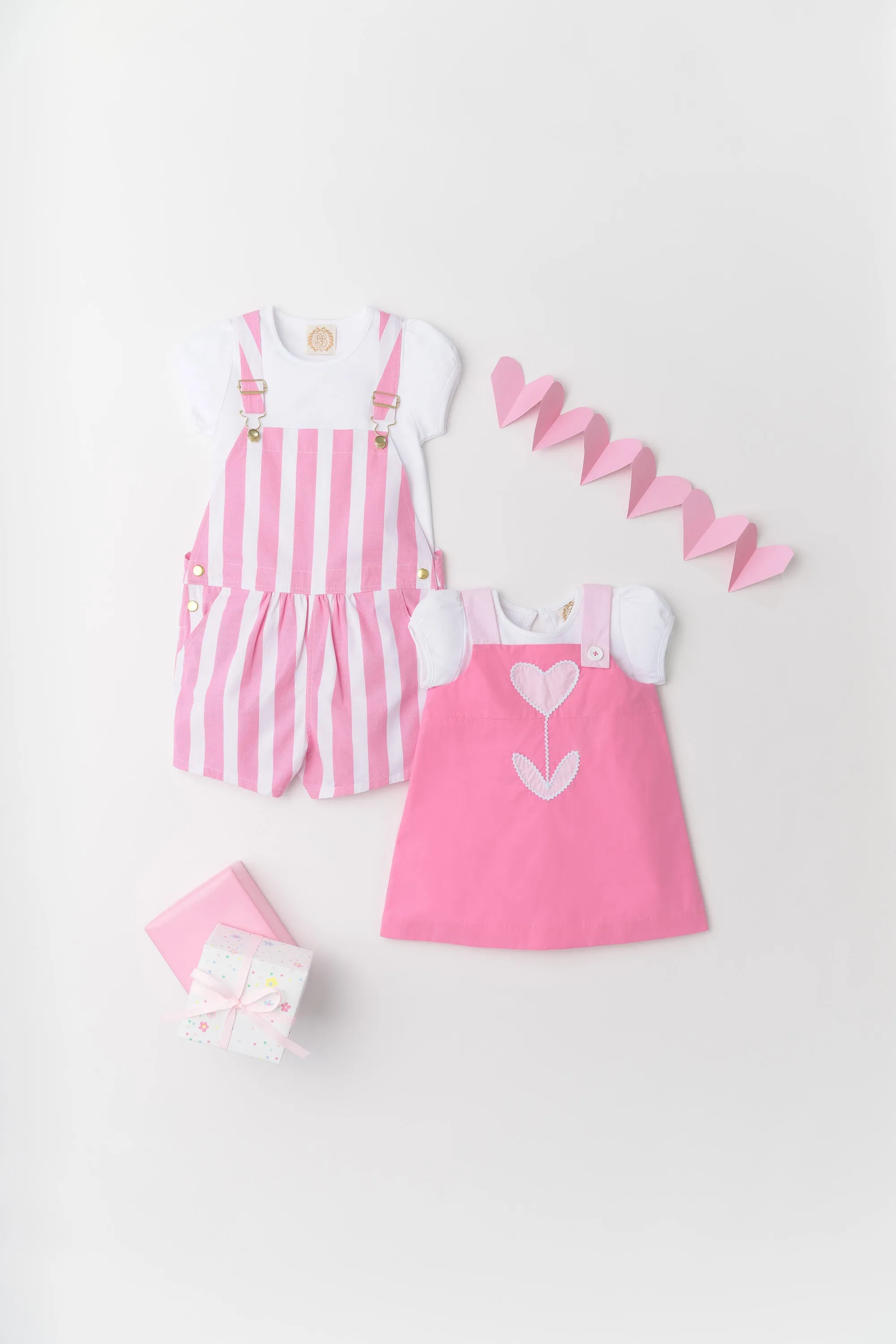 Channing Choo Choo Overalls - Hamptons Hot Pink Stripe