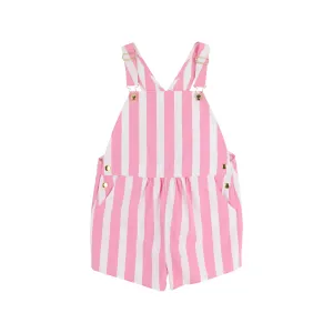 Channing Choo Choo Overalls - Hamptons Hot Pink Stripe
