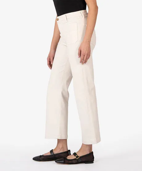 Charlotte High Rise Wide Leg - Ecru Jeans