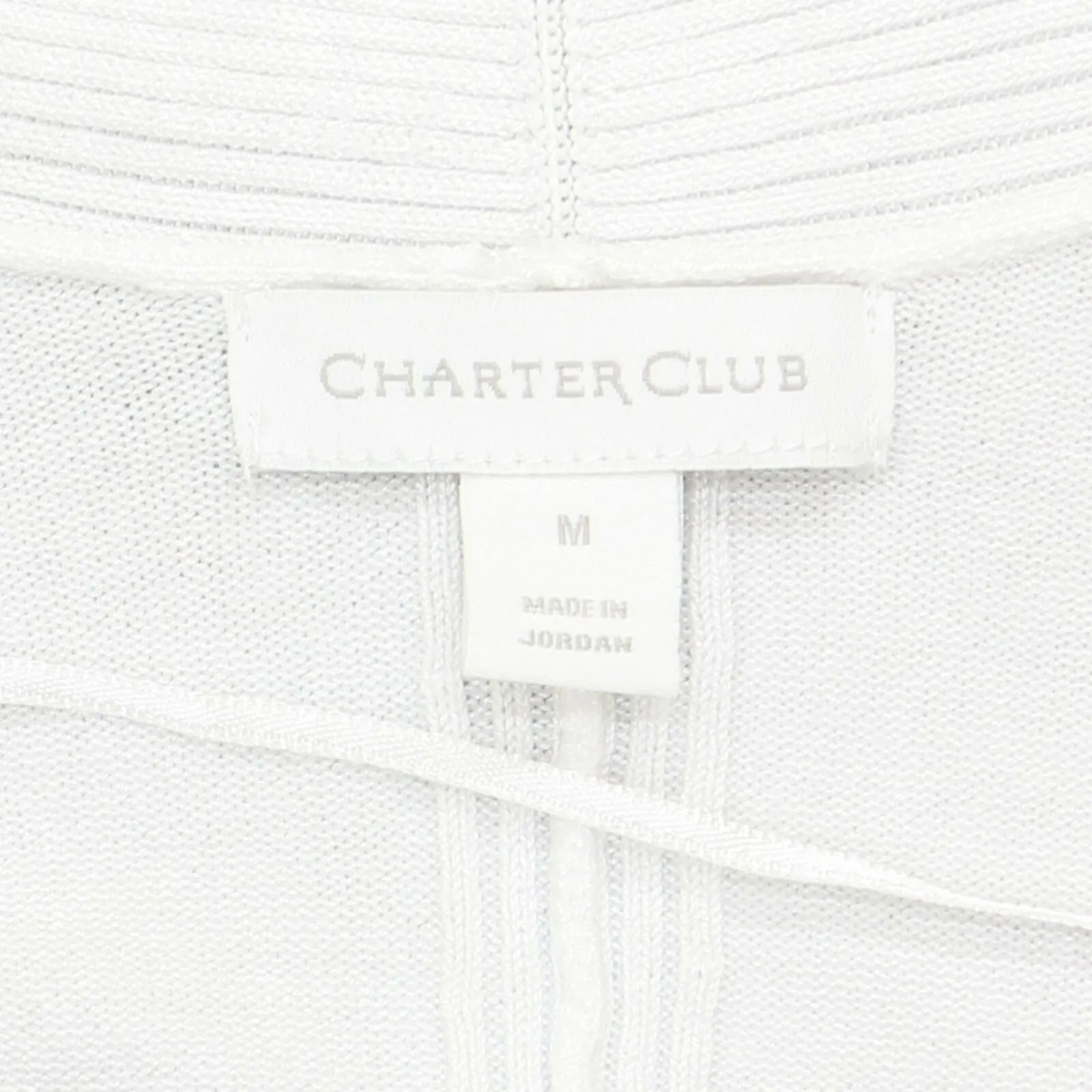 Charter Club Women's Solid Peplum Cardigan Sweater Bright White Medium