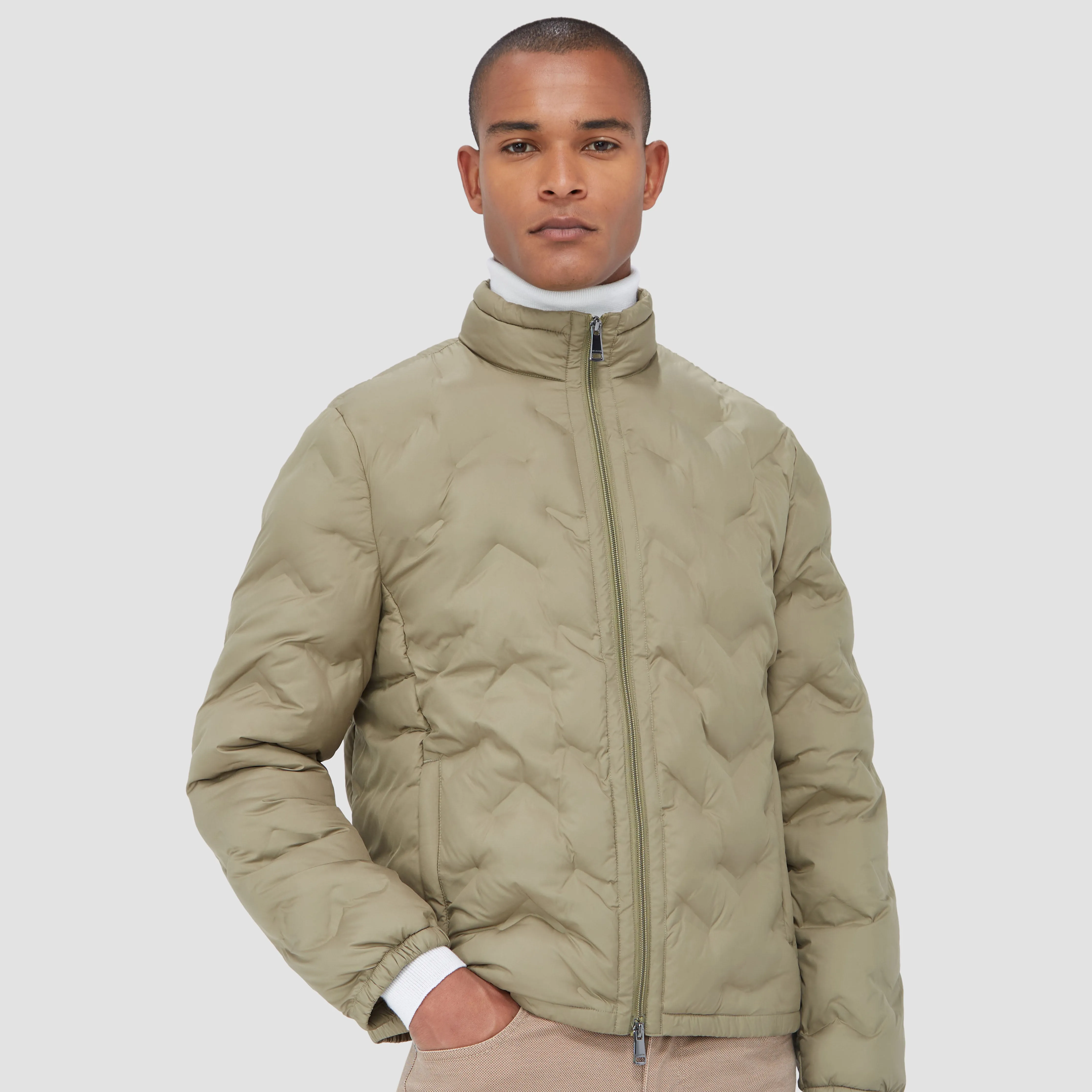 Chevron Quilted Puffer Jacket