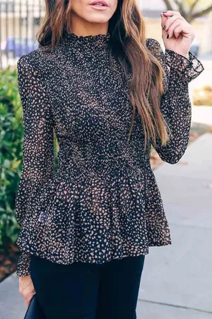 Chicindress Slim Ruffled Long Sleeve Top
