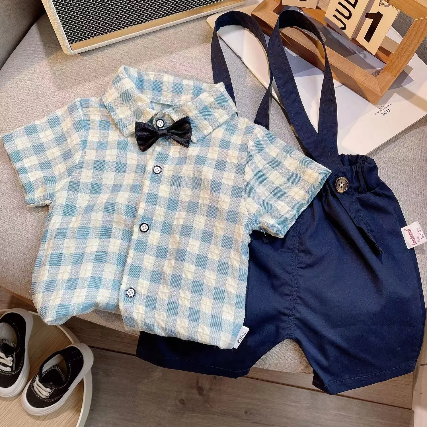 Children's Suit Summer Short-sleeved Overalls