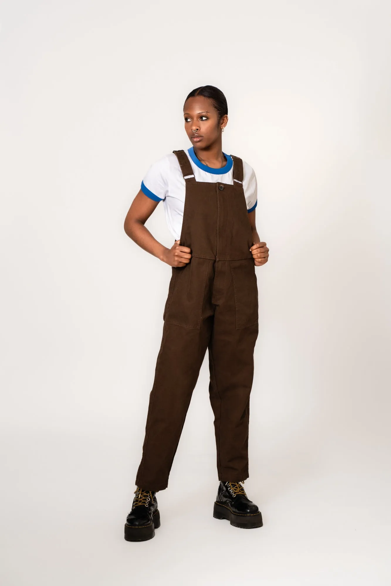 Chocolate Canvas Overalls