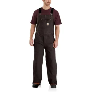 CL104031A-XL-Dk/Brn S Bib Overalls Quilt Lined - BRN