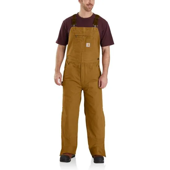CL104031A-XL-Short Bib Overalls Quilt Lined - BRN
