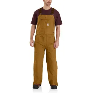 CL104031A-XL-Short Bib Overalls Quilt Lined - BRN