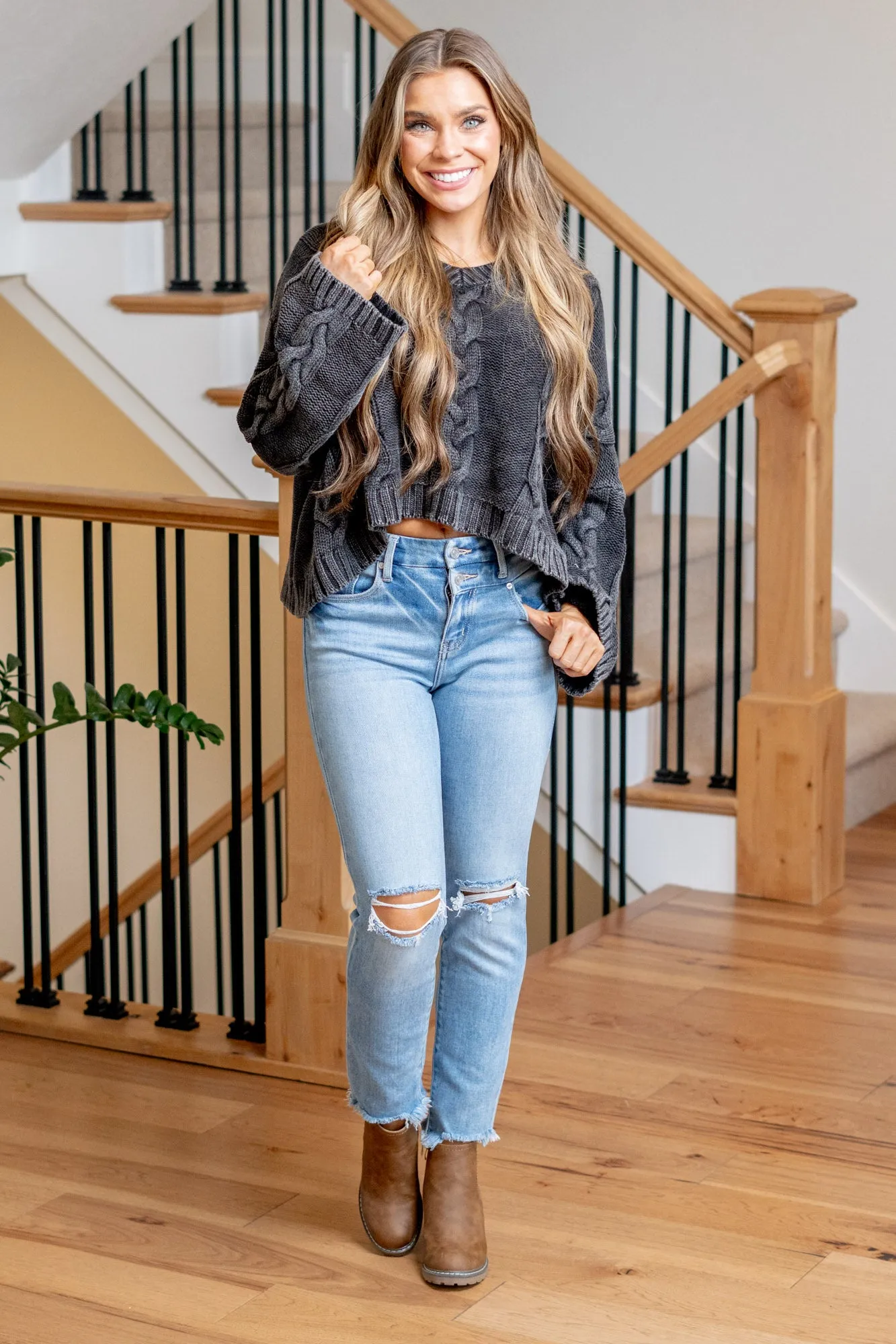 Clover High Rise Slim Straight Fit Leg