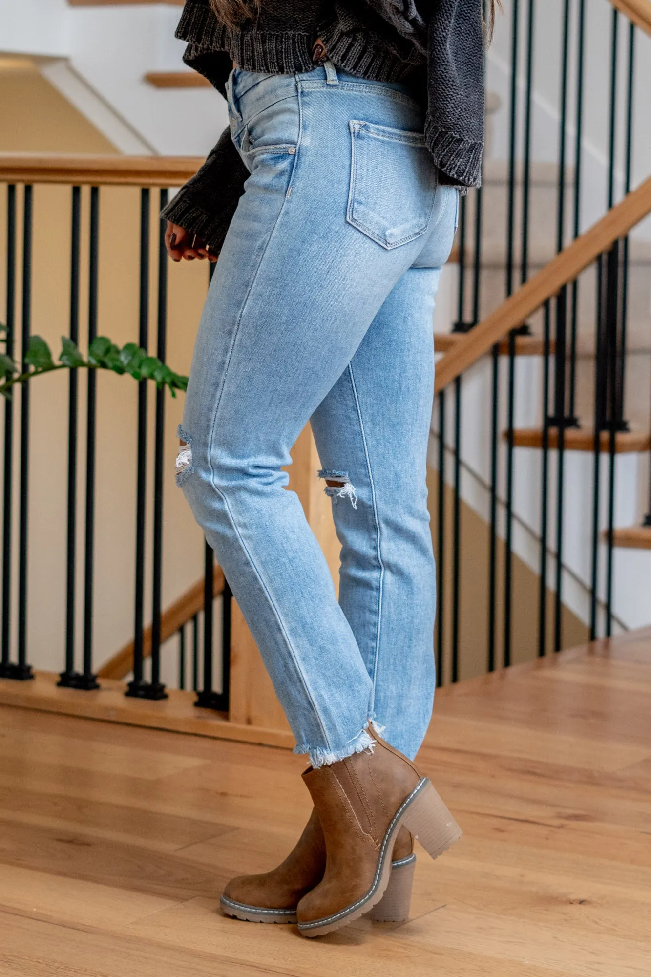 Clover High Rise Slim Straight Fit Leg