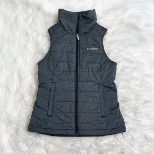 Columbia Women’s Heathered Grey Puffer Vest Size XS