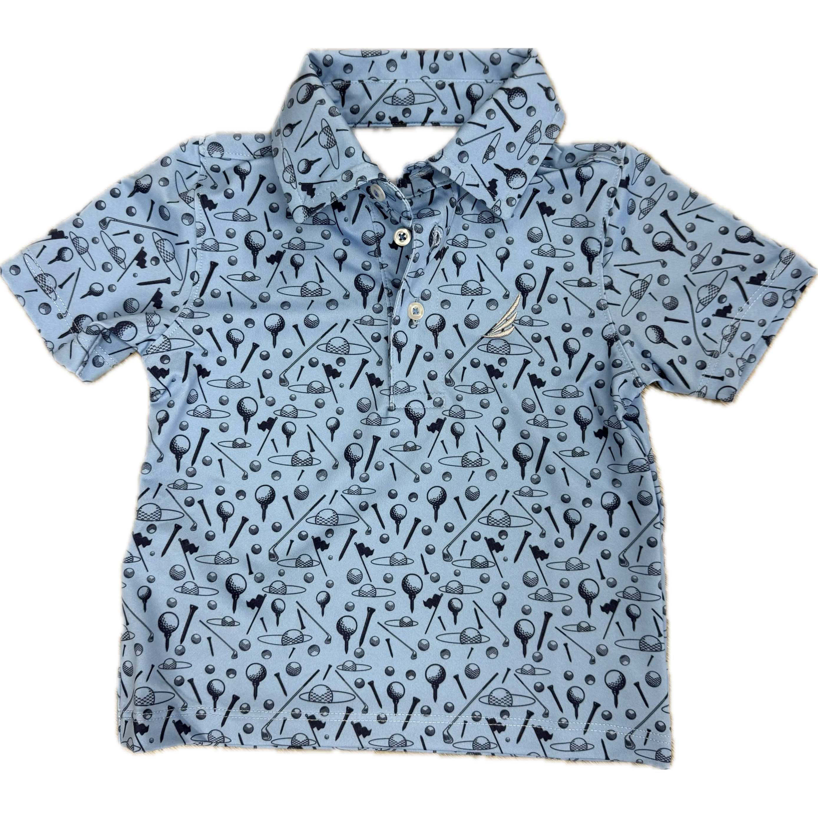 Coolybri Miles Light Blue Printed Polo Shirt