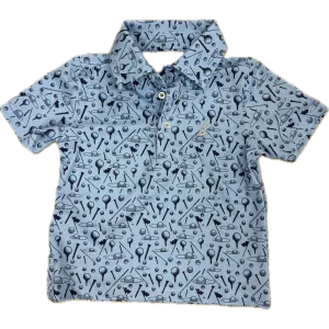 Coolybri Miles Light Blue Printed Polo Shirt