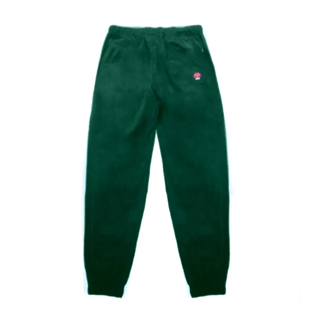 Corduroy Melting logo Sweatpants Forrest Green