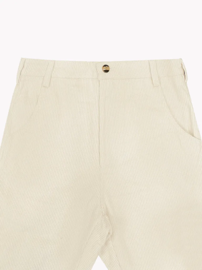 Corduroy Pants-Cream