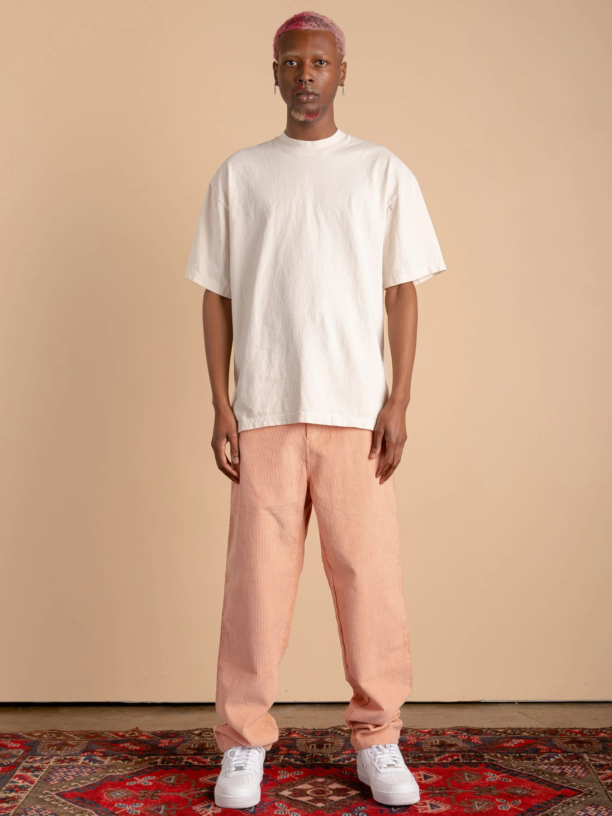 Corduroy Pants-Dusty Peach