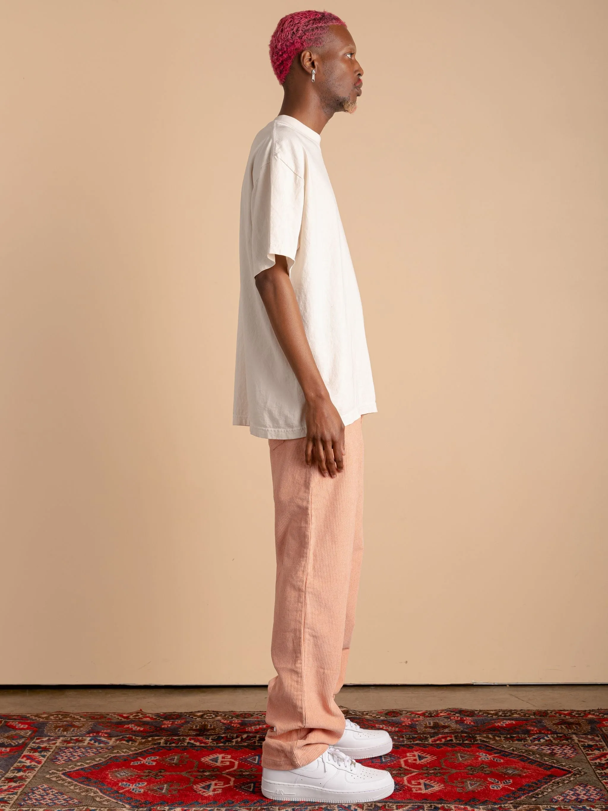 Corduroy Pants-Dusty Peach