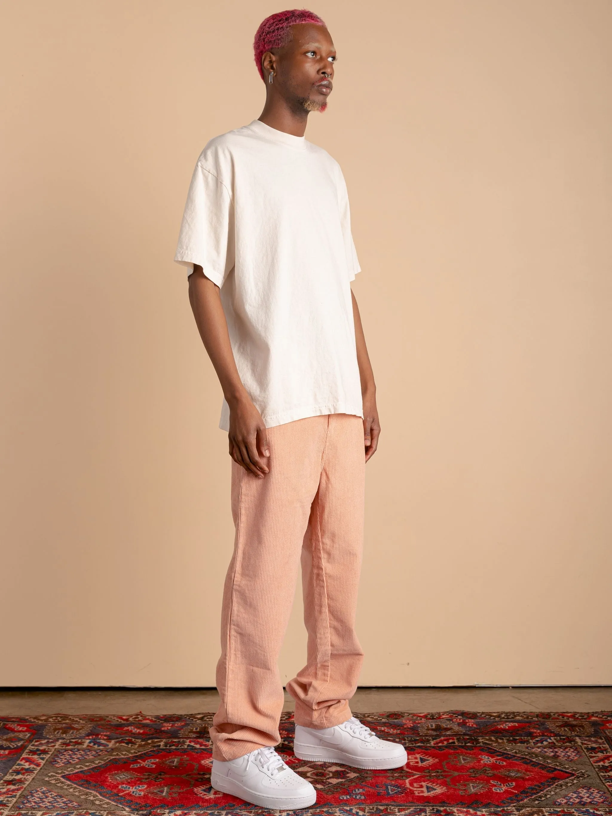 Corduroy Pants-Dusty Peach