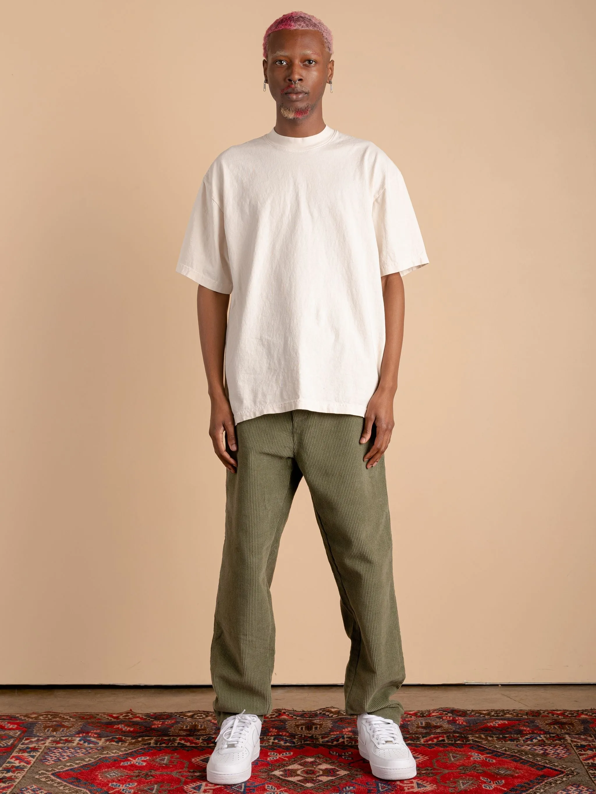 Corduroy Pants-Olive