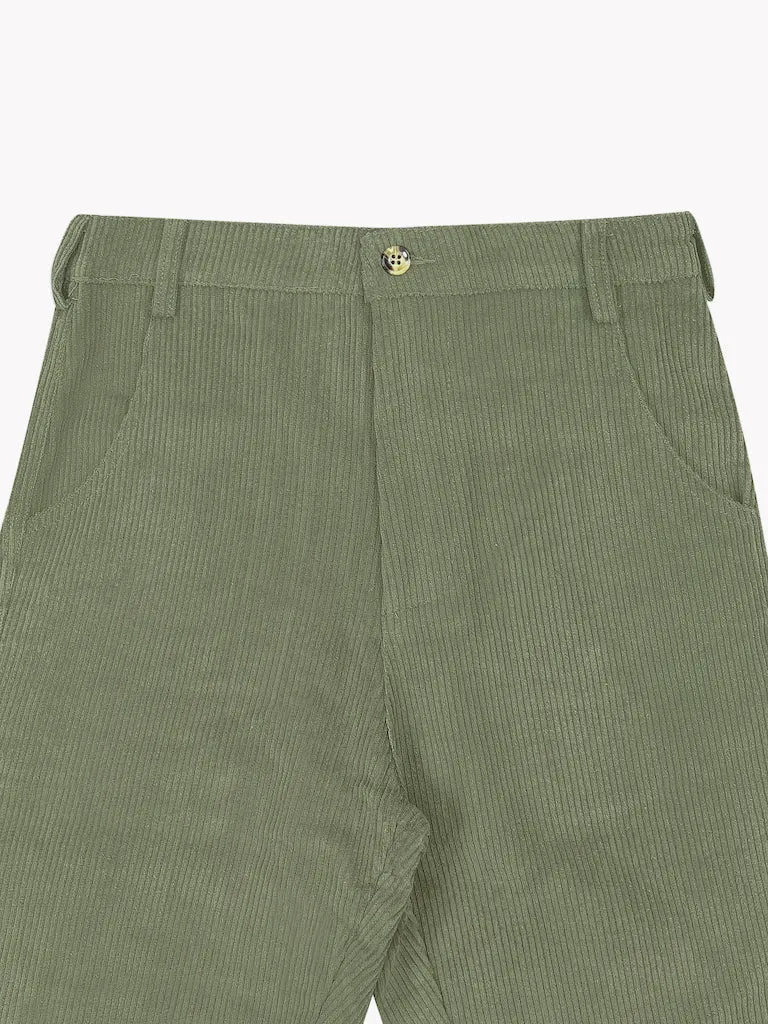 Corduroy Pants-Olive