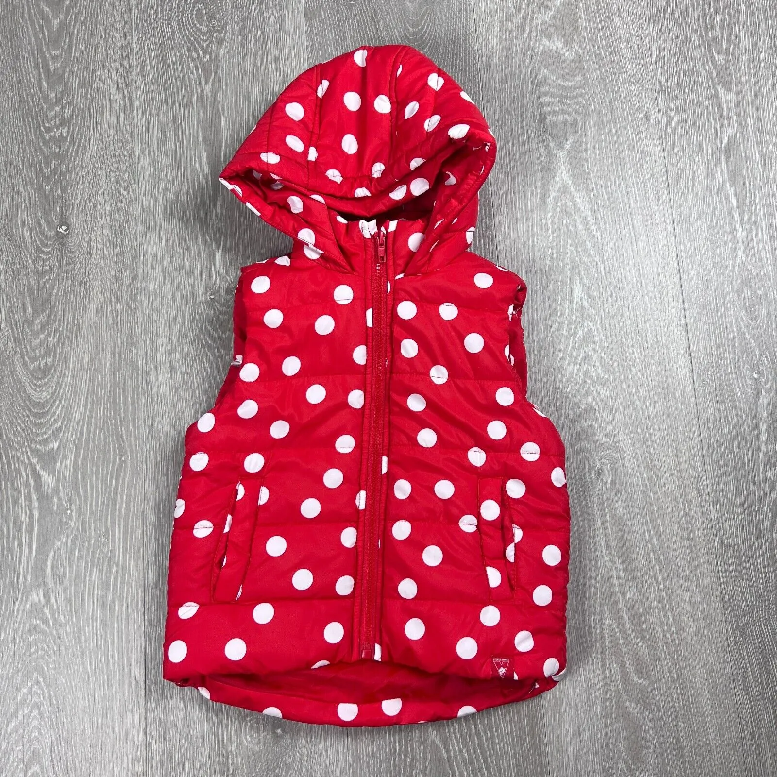 Cotton On Kids AFL Sydney Swans Hooded Puffer Vest Size 3-4 Years