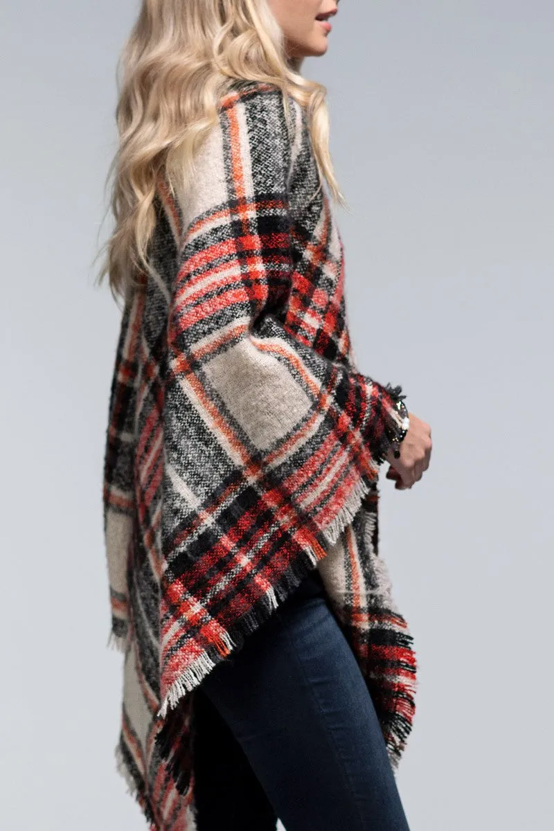 Cozy night tunic in red & black buffalo plaid * on sale *