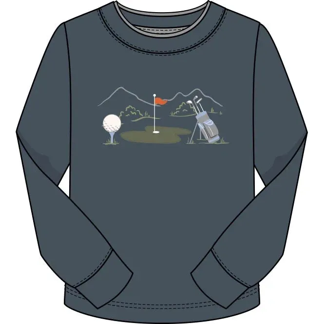 CR Sports Charcoal Golf Long Sleeve Top