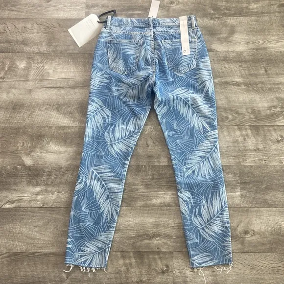 Current/Elliot The Stiletto Palm-Print Skinny Jeans