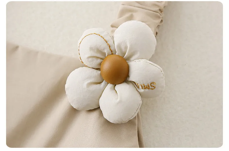 Cute pure cotton short-sleeved girls overalls two-piece suit