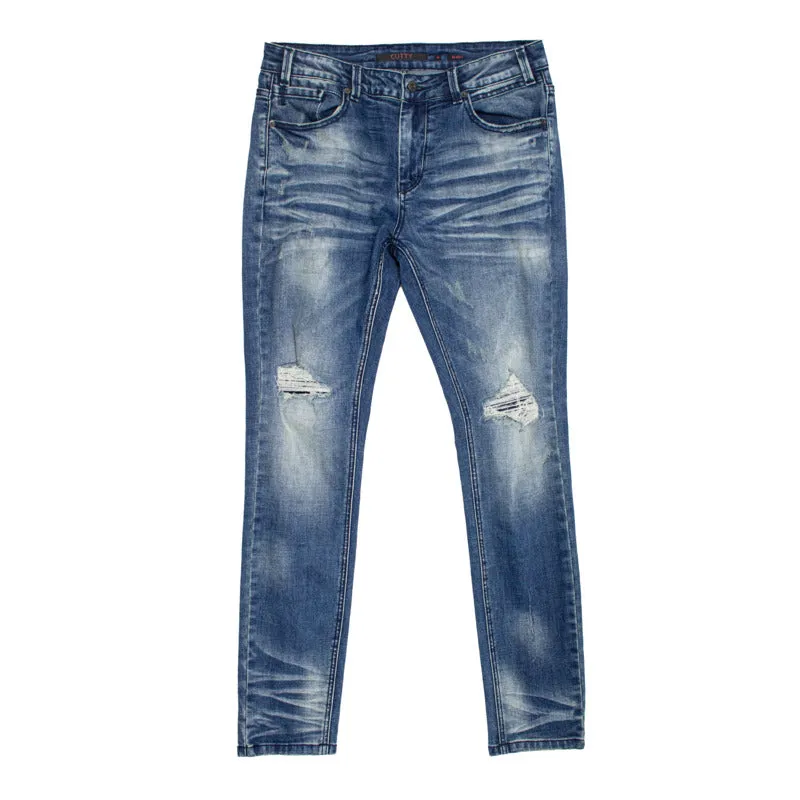 Cutty Men Cooler Rip & Repair Denim - Sulpher