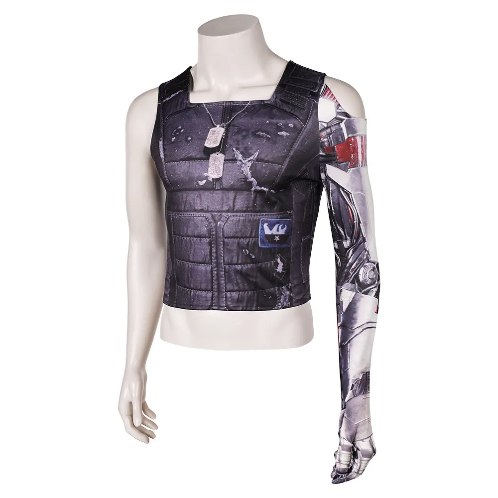 Cyberpunk Johnny Silverhand Printed Tops Cosplay Costume Outfits