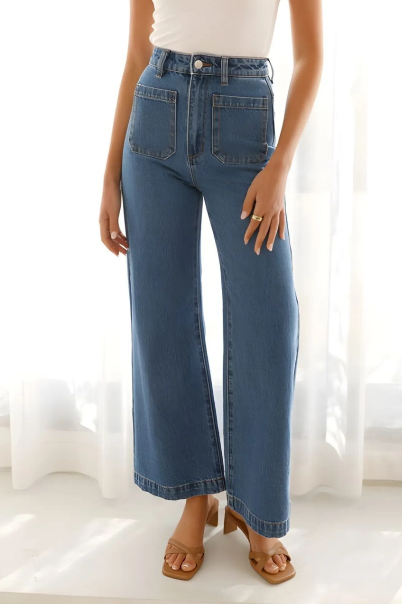 'Daisy' Cotton Denim Jeans