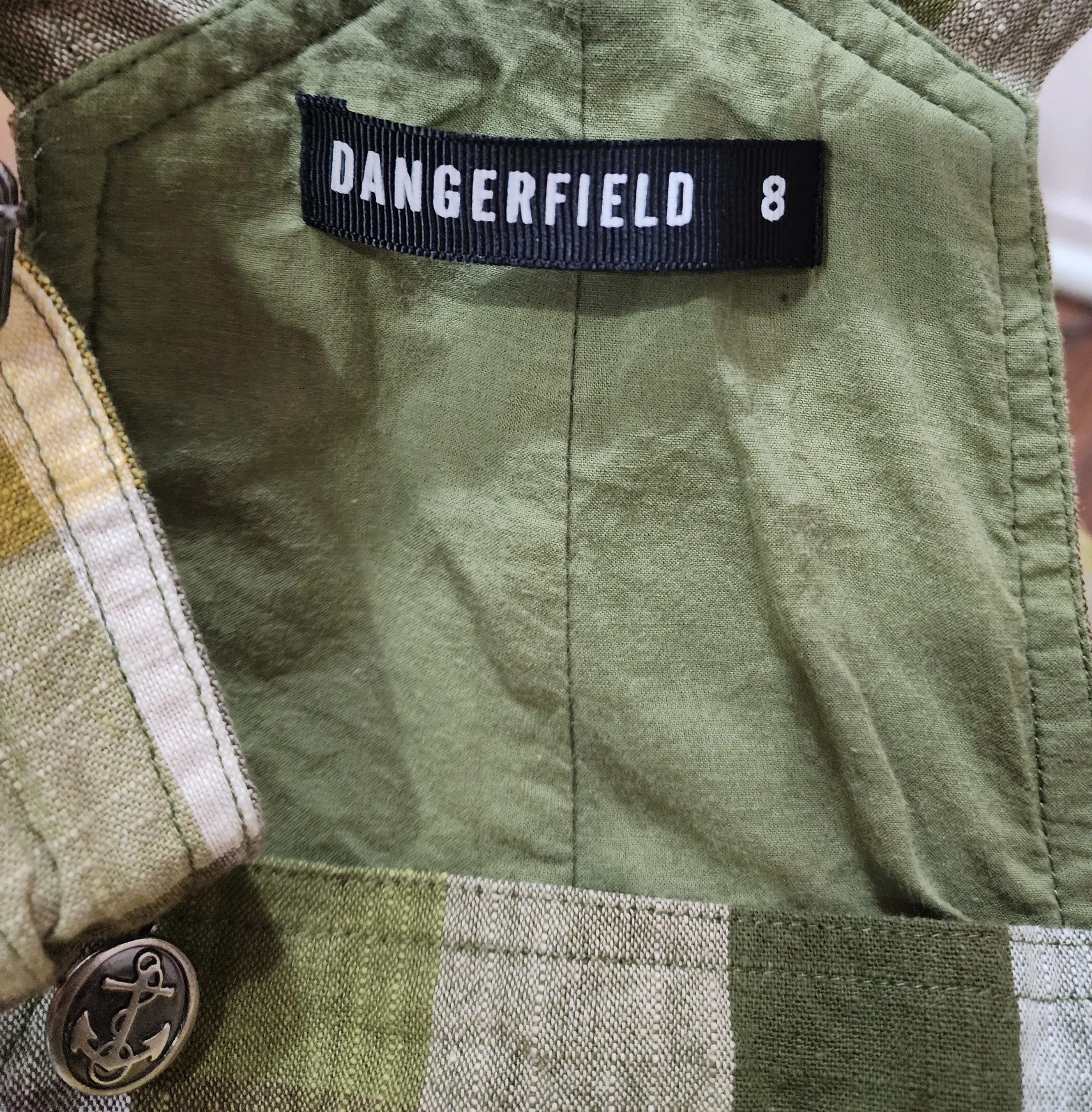 Dangerfield gingham overalls size 8