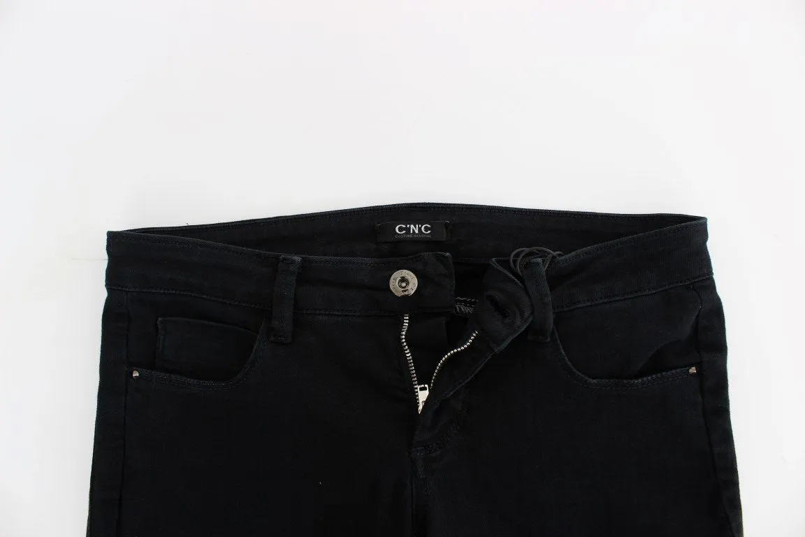 Dark blue straight leg jeans