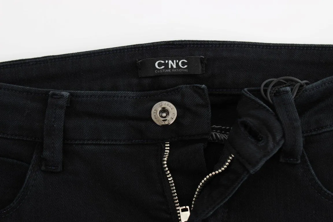 Dark blue straight leg jeans