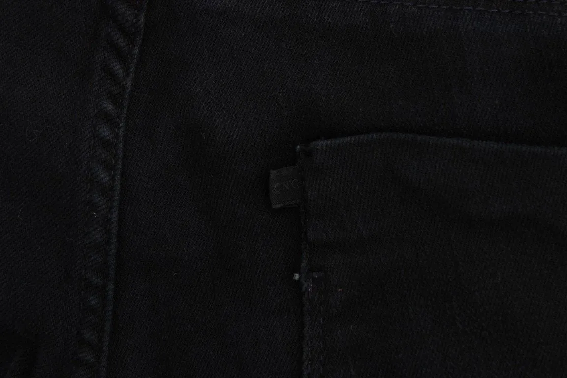 Dark blue straight leg jeans