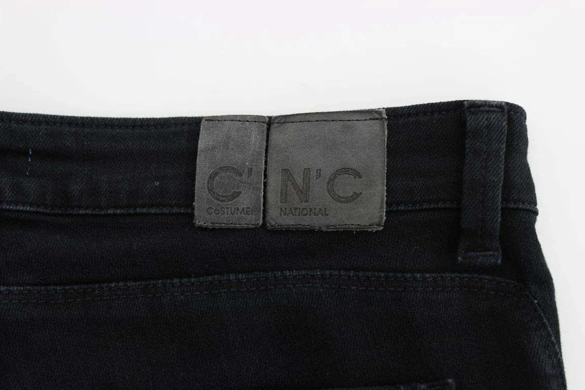 Dark blue straight leg jeans