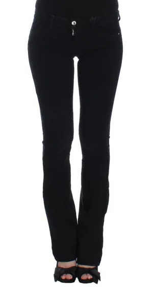 Dark blue straight leg jeans