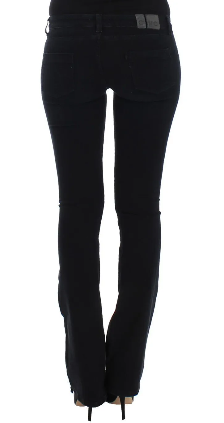 Dark blue straight leg jeans