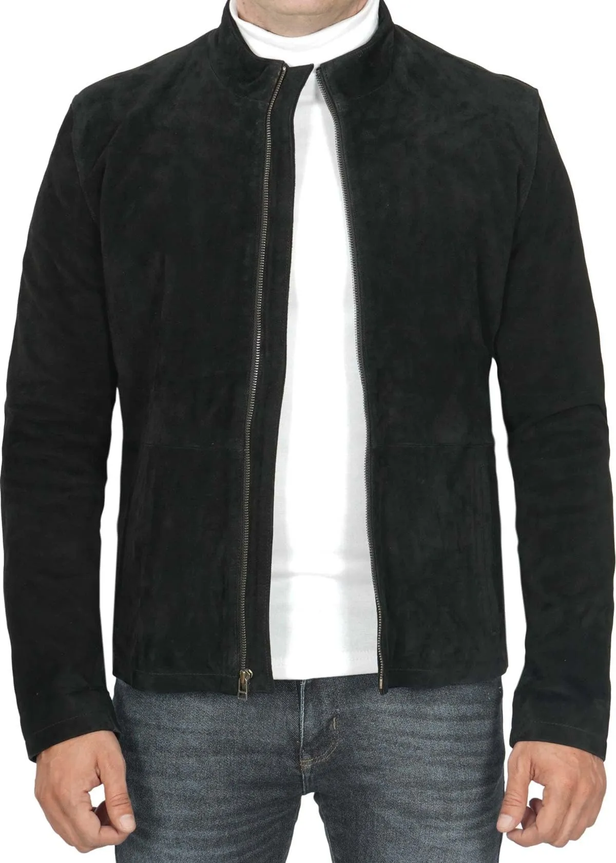 Decrum Leather Mens Casual Jacket - Black Leather Jackets Mens | [1100344] James, L